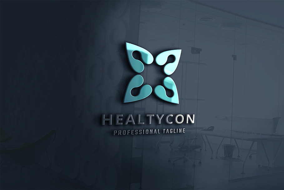 Healty Connect Logo in Logo Templates - product preview 8