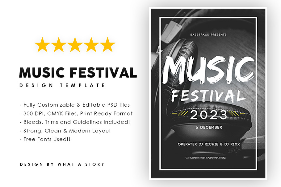 Music Festival 2023 in Flyer Templates - product preview 8
