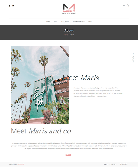 Maris - Booking Accomodation in WordPress Business Themes - product preview 4