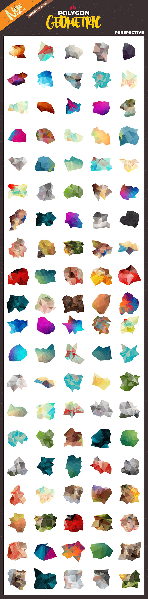 Geometric Polygon Pack + 2019 Update in Illustrations - product preview 23
