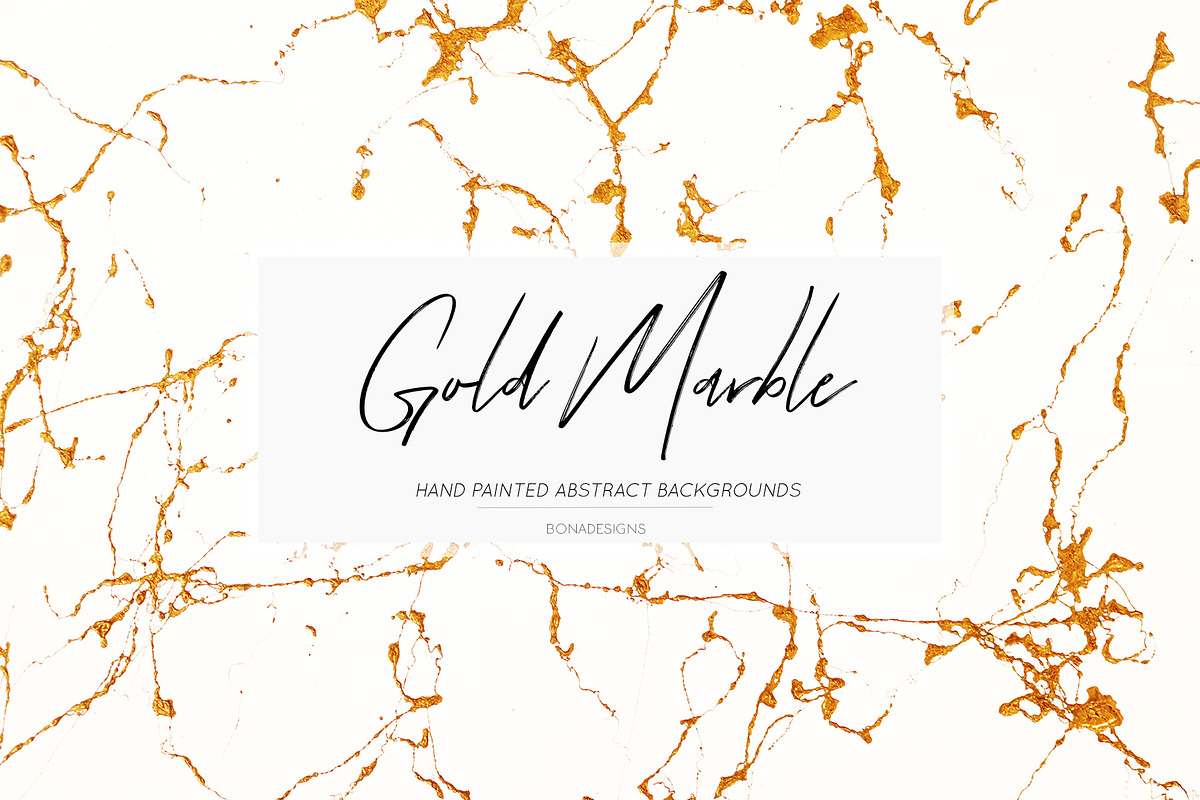 Gold Abstract Marble Backgrounds in Textures - product preview 8
