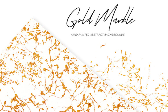Gold Abstract Marble Backgrounds in Textures - product preview 6