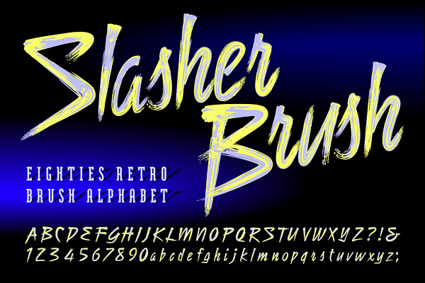 Slasher Brush Alphabet