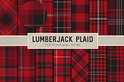 Realistic lumberjack plaid patterns