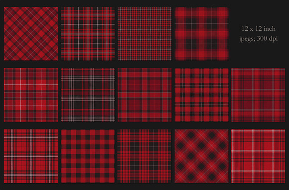 Realistic lumberjack plaid patterns in Patterns - product preview 1