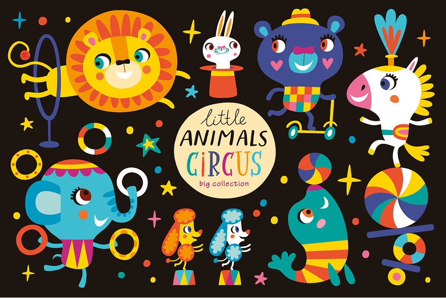 Little animals. Circus. in Illustrations - product preview 8
