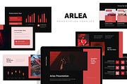 Arlea : Red Pitch Deck Powerpoint