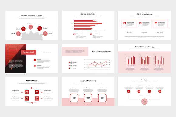Arlea : Red Pitch Deck Powerpoint in PowerPoint Templates - product preview 10