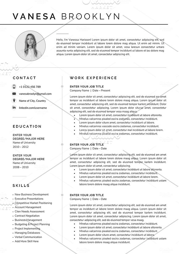 Resume/CV - VH in Resume Templates - product preview 4