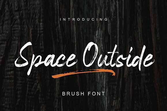Space Outside Handbrush Font in Display Fonts - product preview 8