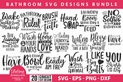 20 Bathroom SVG Design Bundle