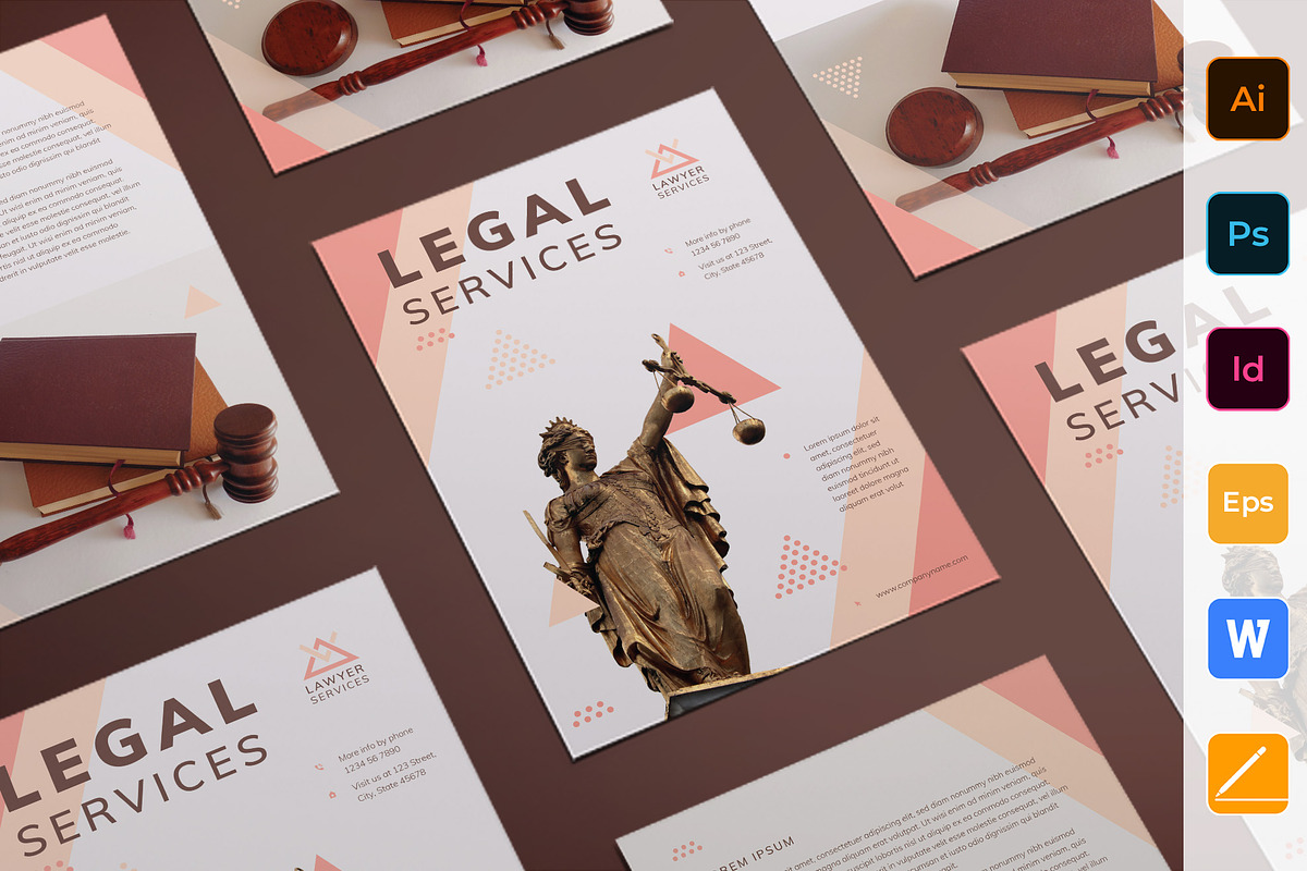 Legal Services Flyer in Invitation Templates - product preview 8