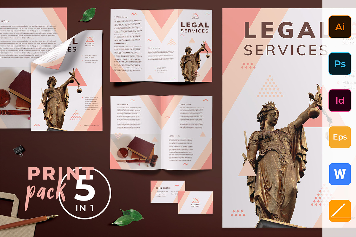 Legal Services Print Pack in Invitation Templates - product preview 8