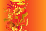 Seamless pattern with autumn items.
