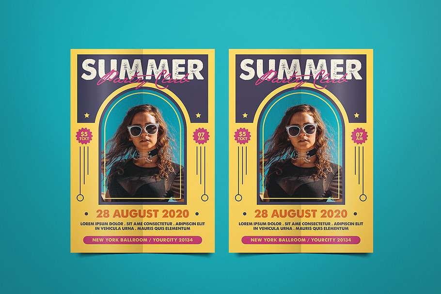 Summer Party Flyer in Invitation Templates - product preview 8