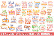 30 adventure Quotes svg bundle