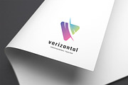 Verizontal Letter V Logo