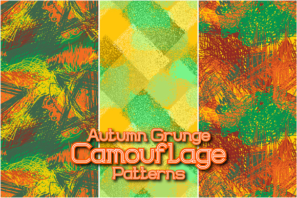 24 Autumn Grunge Camo Patterns in Textures - product preview 4