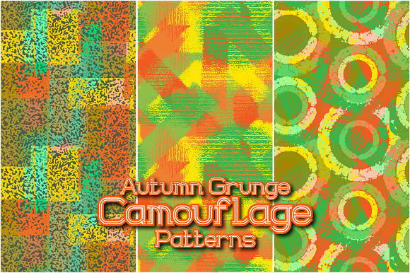 24 Autumn Grunge Camo Patterns in Textures - product preview 5