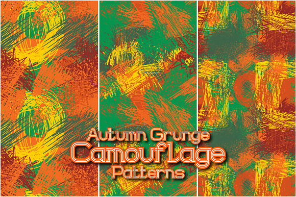 24 Autumn Grunge Camo Patterns in Textures - product preview 6