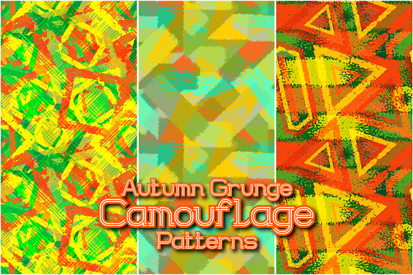 24 Autumn Grunge Camo Patterns in Textures - product preview 7