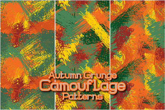 24 Autumn Grunge Camo Patterns in Textures - product preview 8