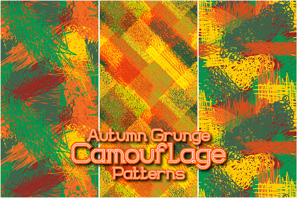 24 Autumn Grunge Camo Patterns in Textures - product preview 9