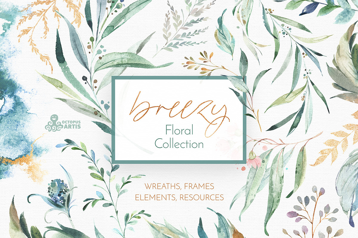Breezy. Fresh Floral Collection in Illustrations - product preview 8