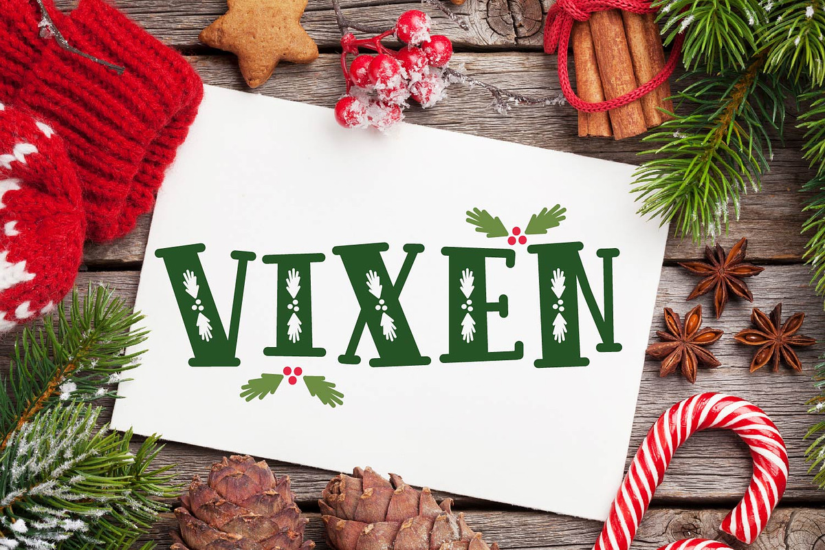 Vixen - A Christmas Font! in Display Fonts - product preview 8