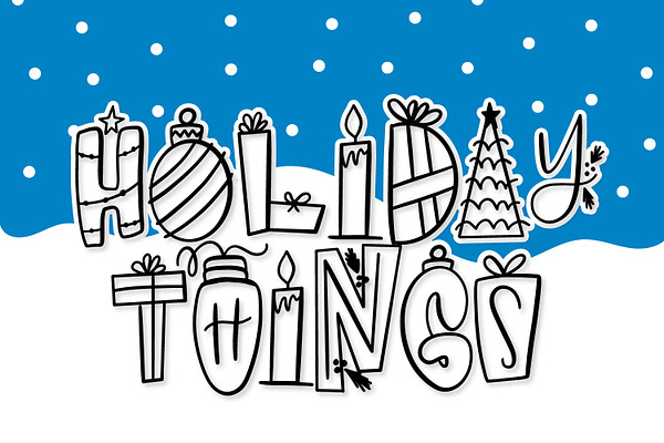 Holiday Things - Christmas Font