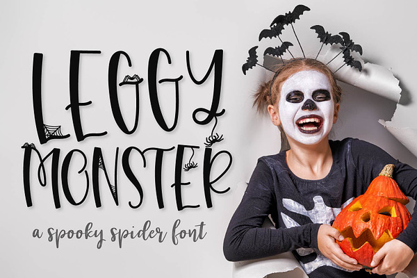 Leggy Monster- Halloween Spider Font