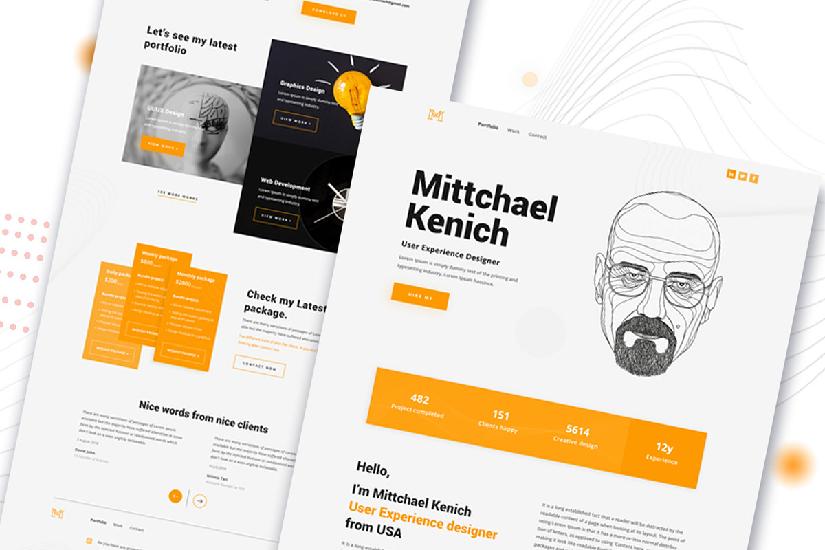Personal Portfolio Template in Landing Page Templates - product preview 8