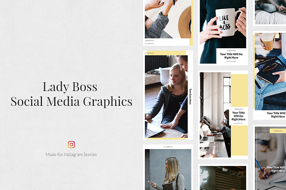 Lady Boss Pack in Social Media Templates - product preview 1