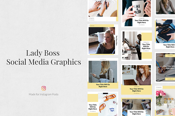 Lady Boss Pack in Social Media Templates - product preview 3