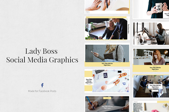 Lady Boss Pack in Social Media Templates - product preview 4