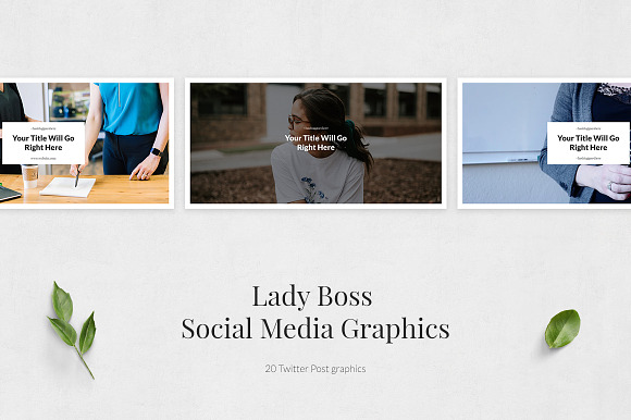Lady Boss Twitter Posts in Twitter Templates - product preview 1