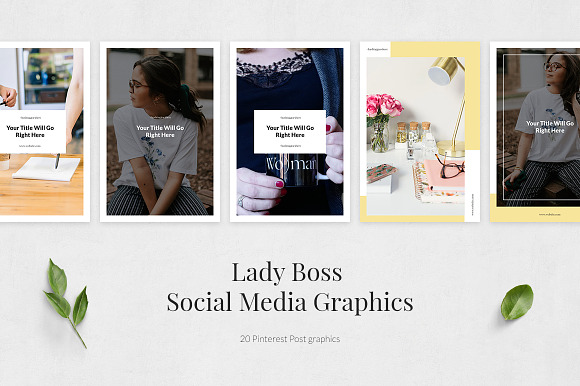 Lady Boss Pinterest Posts in Pinterest Templates - product preview 1