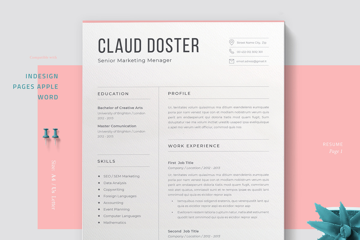 Resume Claud in Letter Templates - product preview 8