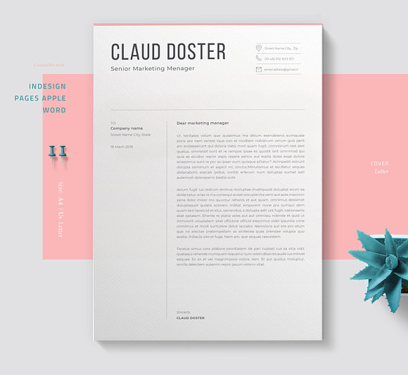 Resume Claud in Letter Templates - product preview 3