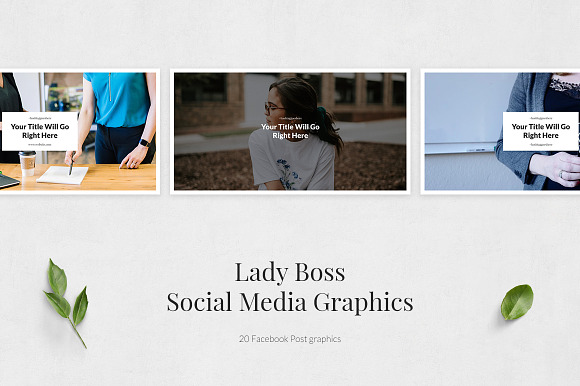 Lady Boss Facebook Posts in Facebook Templates - product preview 1