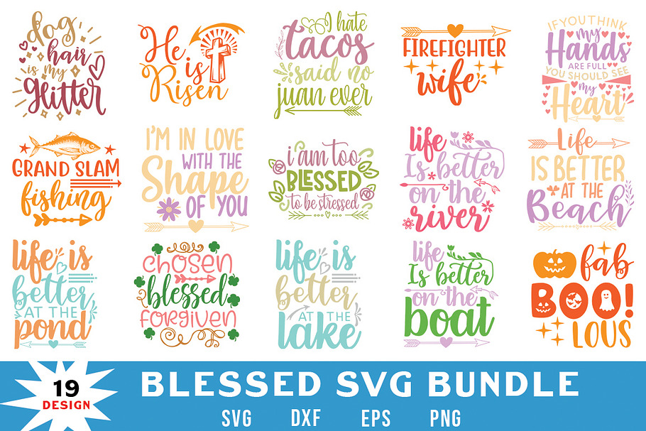 19 Blessed SVG Bundle