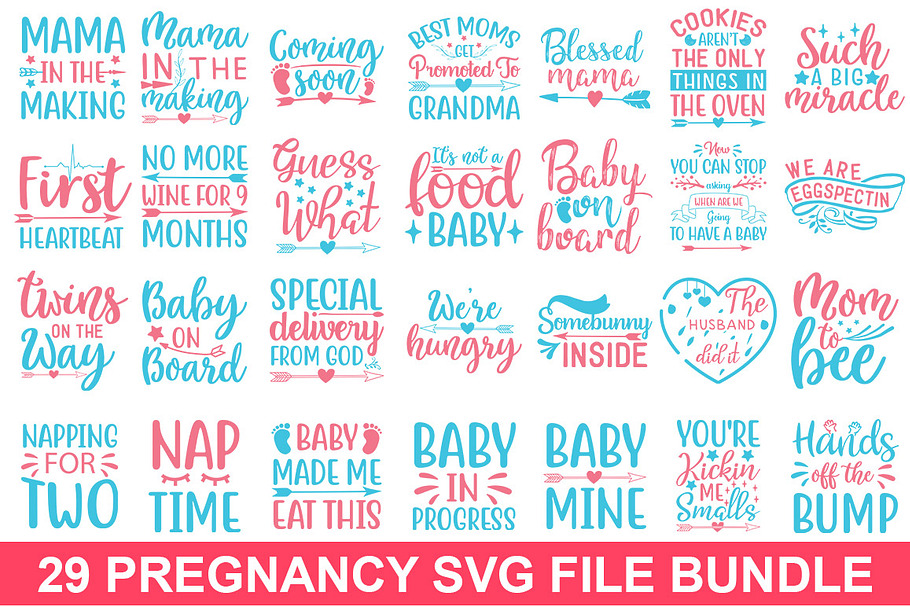 29 Pregnancy Svg Bundle