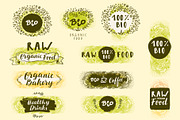 Raw Bio Vegan Food Labels
