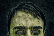 Blind Man Creepy Portrait