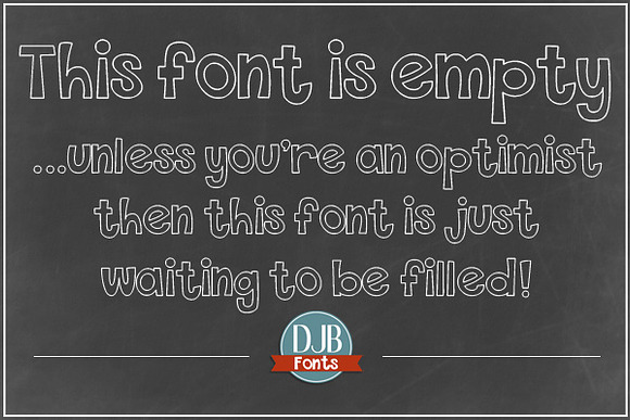 DJB This Font is Empty in Display Fonts - product preview 1