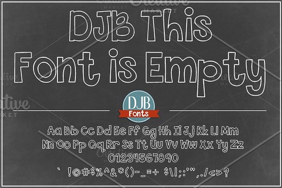 DJB This Font is Empty in Display Fonts - product preview 2
