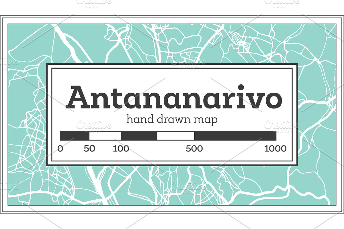 Antananarivo Madagascar City Map in Illustrations - product preview 8