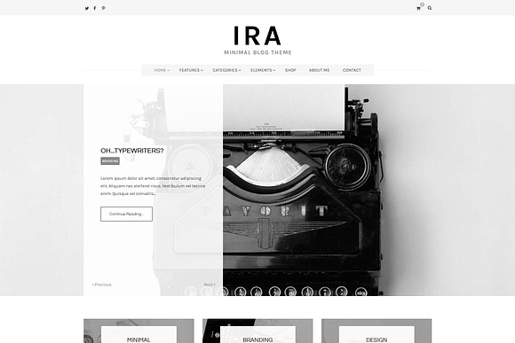 Ira - Minimal Blog WordPress Theme in WordPress Blog Themes - product preview 3