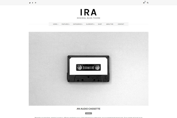 Ira - Minimal Blog WordPress Theme in WordPress Blog Themes - product preview 4