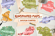 15 maps of European countries
